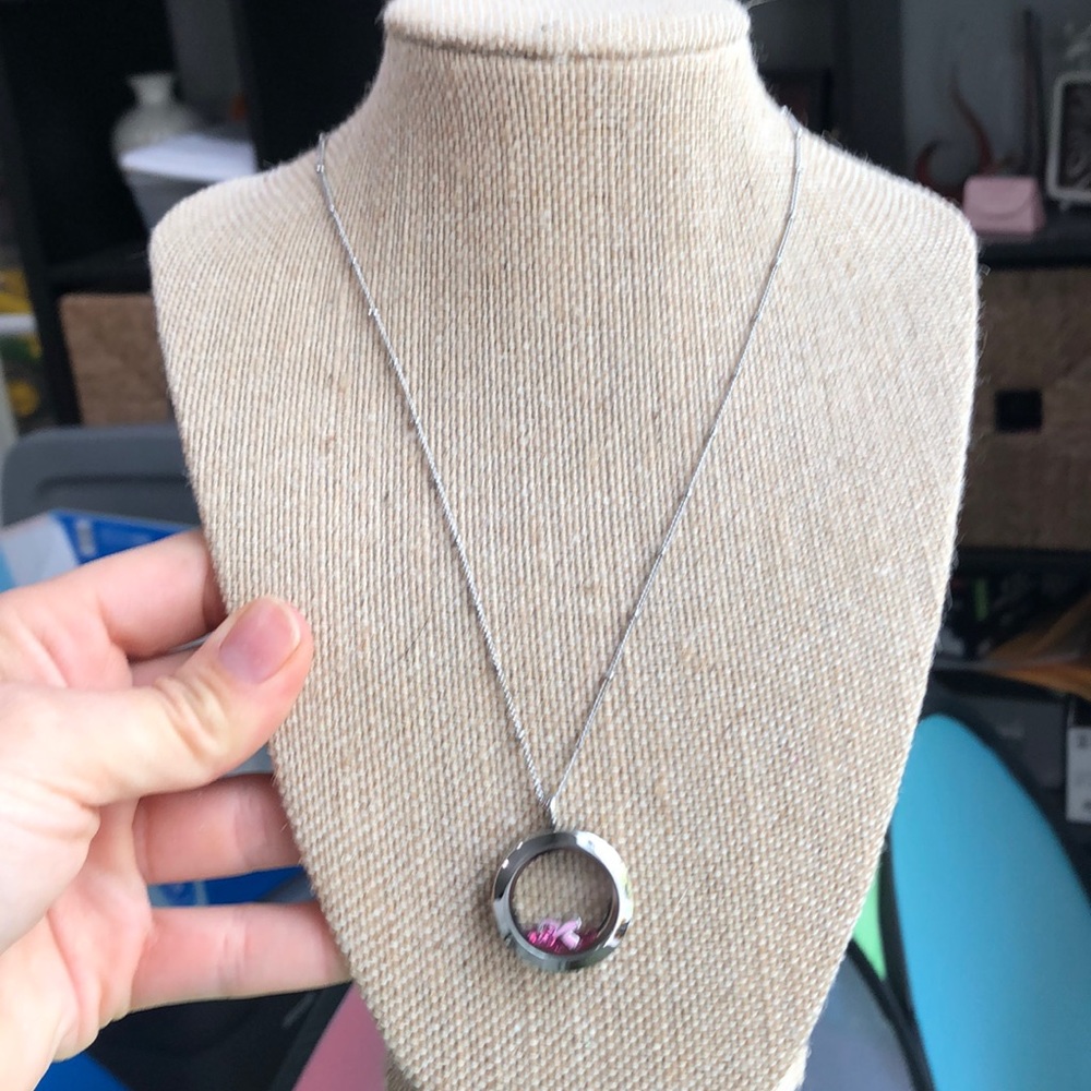 Brand new origami owl breast cancer locket